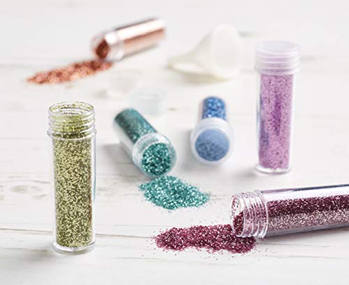 Glitz It 3 g Fine Contemporary Finish Glitter Tube, Pack of 6, Multi-Colour - Bargain Genie