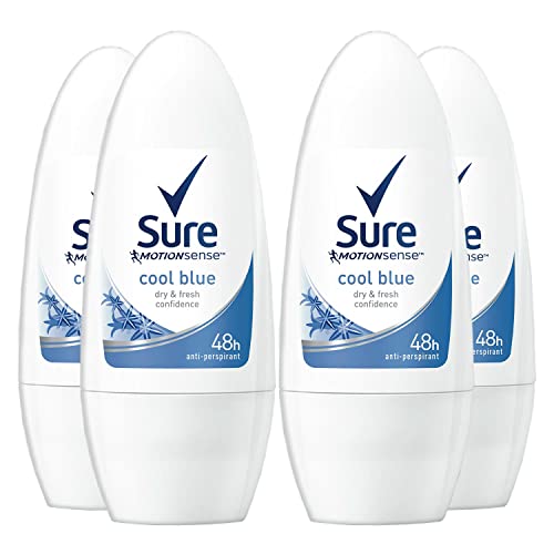 Sure Women Cool Blue 24H Anti Perspirant Roll On 50 Ml - Pack Of 4