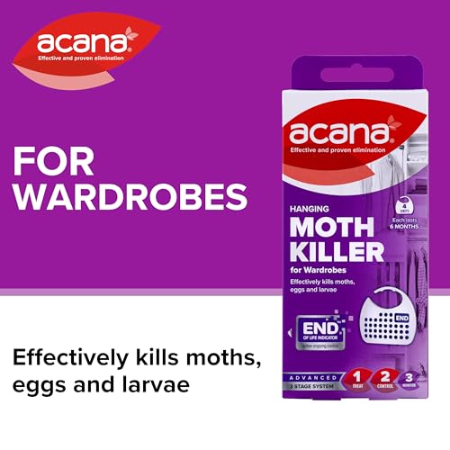 Acana 2675-1 Hanging Moth Killer and Lavender Freshener - White (Pack of 4)