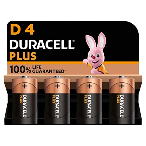 Duracell MN1300 Plus Power Alkaline D Size Batteries (Pack of 8)