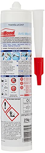 UNI2079323 Anti-Mould Kitchen& Bathroom Sealant Cartridge Translucent - Bargain Genie