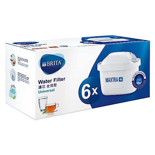 BRITA MAXTRA PRO All-in-1 Water Filter Cartridge 6 Pack - Original BRITA Refill reducing impurities, Chlorine, pesticides and limescale for tap Water with Better Taste