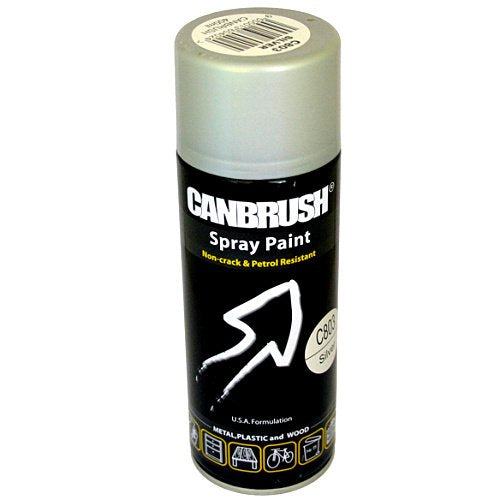 Canbrush SILVER Spray Paint Auto Diy Purpose Colour Aerosol Can C803 - Bargain Genie