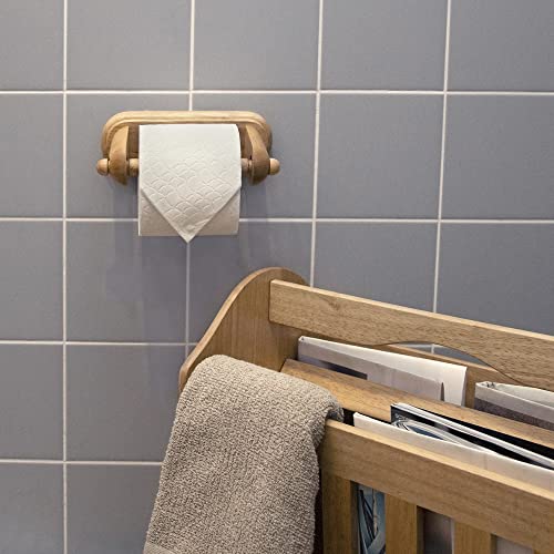 Apollo Wooden Toilet Roll Holder wood Wall Mounted