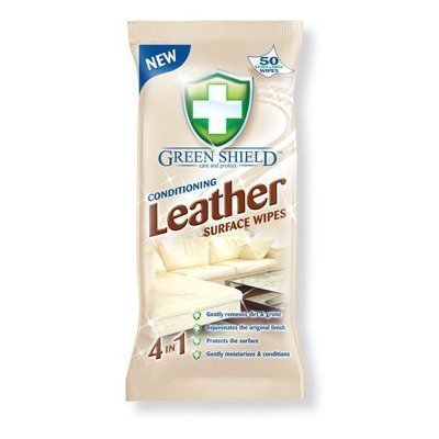 2 XGreen Shield Conditioning Leather Surface Wipes 70 Pack - Extra Large Wipes