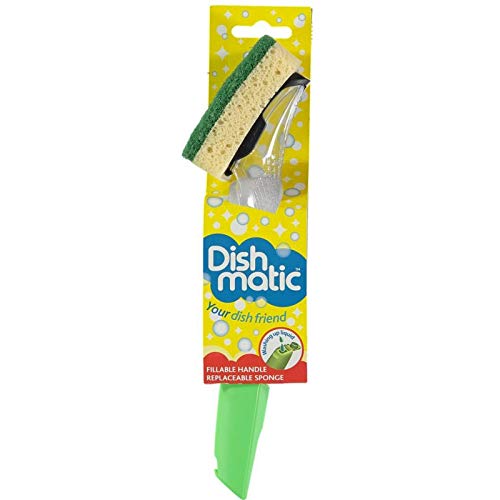 3XThe Dishmatic Washing Up Brush plus Heavy Duty Sponge - Bargain Genie