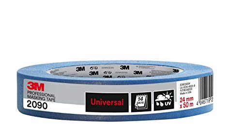 3M Masking Tape 2090 Universal Surfaces, medium tack, UV stable, indoors & outdoors, 24 mm x 50 m - Bargain Genie