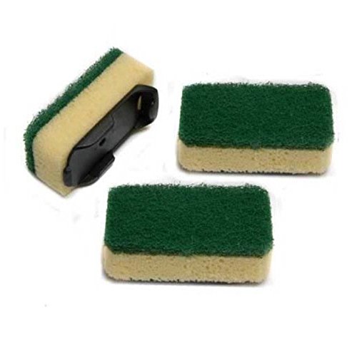 Dishmatic WHOLESALEDEALS4-U 3 x Heavy Duty Green Refill Sponges from Caraselle