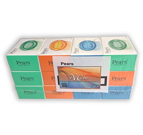 Pears TriPac:: 4off Lemon Flower + 4off Pears Natural Oils + 4off Mint Extracts + Each bar is 125g (12pack) - Bargain Genie