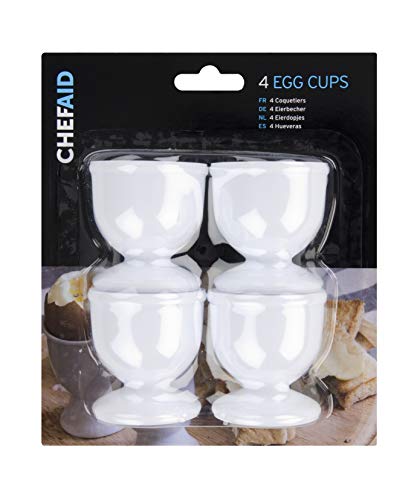 Chef Aid Plastic Egg Cup Set, White - Bargain Genie