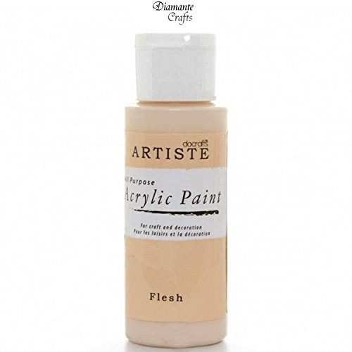 Docrafts Artiste Arcylic Paint All Purpose - 59ml / 2oz - Choose from 60 Colours (Flesh) - Bargain Genie