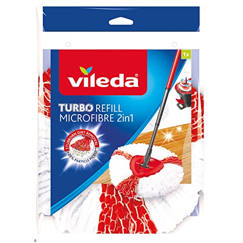 Set of 6 Vileda Turbo 2-in-1 EasyWring & Clean replacement heads, 6 x replacement heads. - Bargain Genie