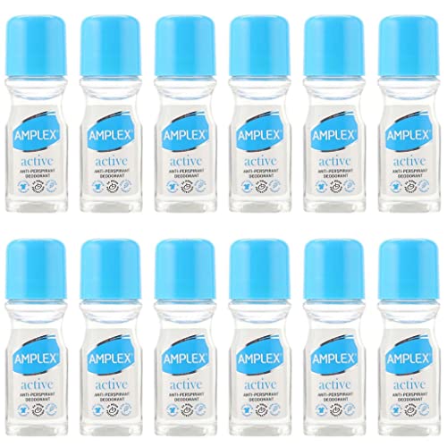 Amplex Active Anti-Perspirant Deodorant Roll-On 50ml | 12 Pack - Bargain Genie