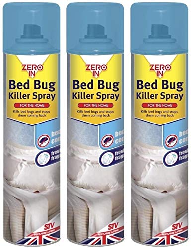3x BED BUG BUGS KILLER KILL SPRAY AEROSOL 300ML - Bargain Genie