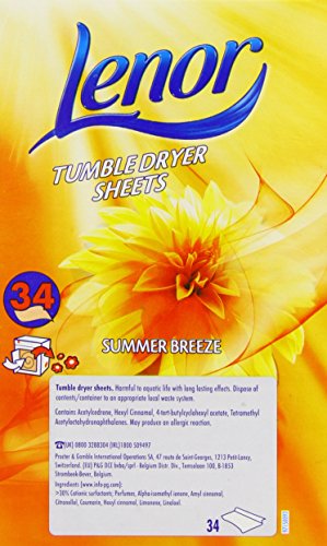 Lenor Tumble Dryer Summer Breeze Sheets Box 34 - Bargain Genie