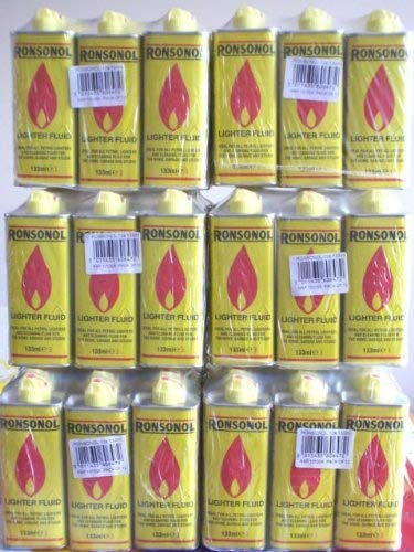 12 X Ronson ® Lighter Fluid Petrol Fuel 133ml Bulk Purchase Wholesale - Bargain Genie