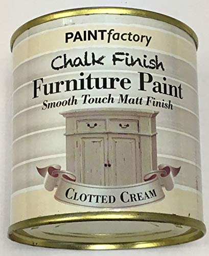 1 x 250ml Shabby Chic Effect Chalk Finish Furniture Paint Clotted Cream - Bargain Genie