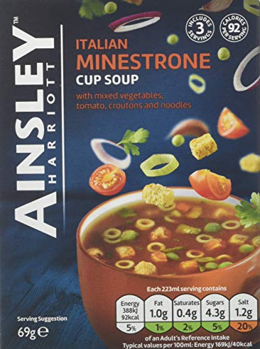 Ainsley Harriott Italian Minestrone Cup Soup, 69 g, Pack of 12 - Bargain Genie