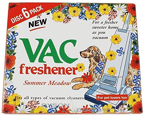 New Vac Freshner Summer Meadow 6 Disc Pack (All types of vacuum cleaner for pet lovers too) - Bargain Genie