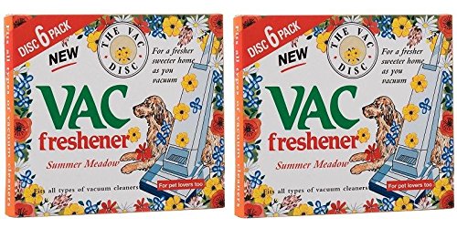 2 x Vacuum Cleaner Air Freshener Summer Meadow Pack of 6 Disc Pet Lovers Home Office Cleanliness Extra Strength Fresh Fragrance Vac Fits All Hoover - Bargain Genie