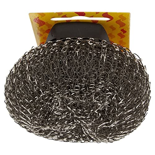 Dishmatic Scrubbee Solid Steel Handle with Stainless Steel Scourer Head - Bargain Genie