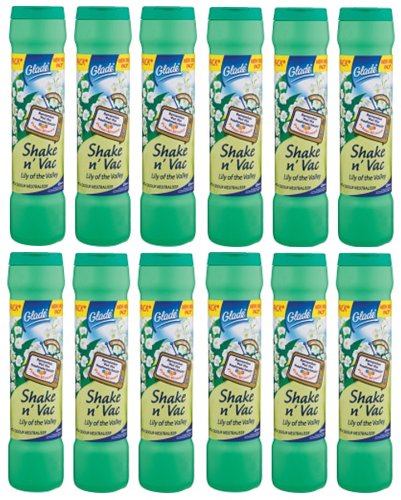 12 x Glade Shake N' Vac - Lily Of The Valley - 500g