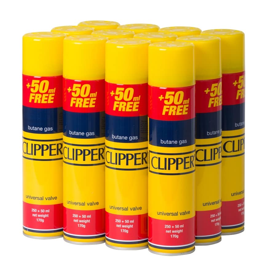 6 X Genuine CLIPPER GAS Universal Lighter Cooker Lighter CIG Lighter BBQ Candle Lighter Fuel Fluid Refillable 250ML (WITH EXTRA 50ml FILLED BOTTLE TOTAL 300ML FILLED BOTTLE - Bargain Genie