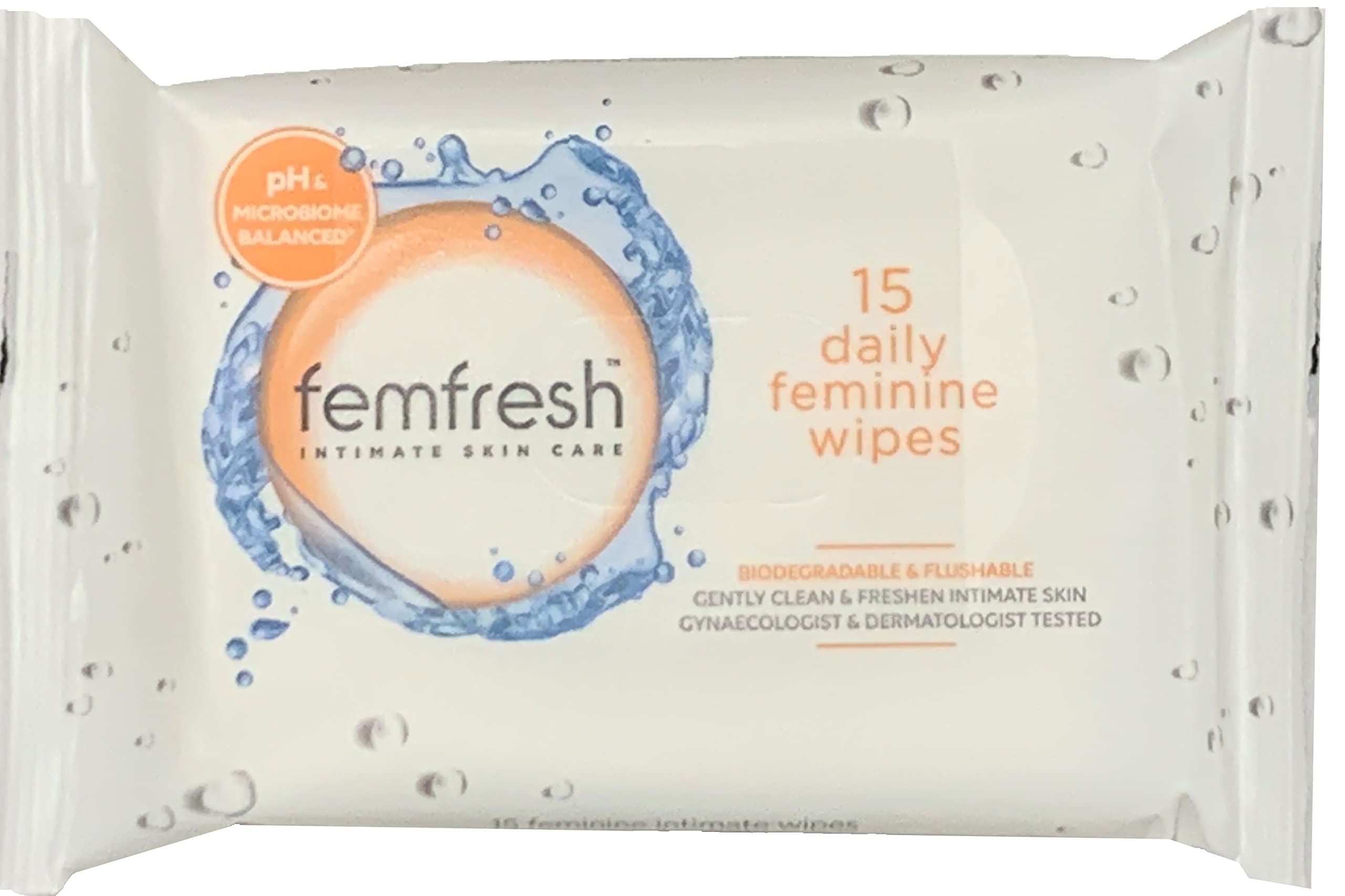 Femfresh Feminine 15 Wipes - Intimate Hygiene - 4 Packs Y